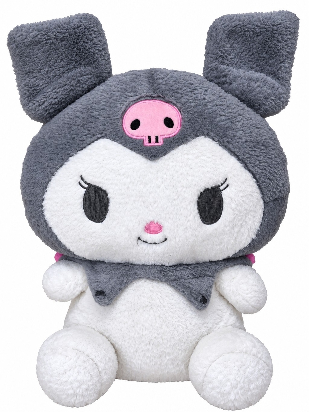 🖤 Sanrio Kuromi Plush – GHello Kitty Kuromi Plush - Gray, White & Pink Soft Toy